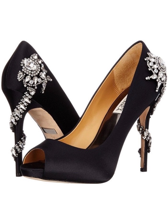 Badgley Mischka Shoes - ‘Royal Embellished’ Peep Toe Pumps
